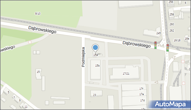 Łódź, Dąbrowskiego Jarosława, gen., 15a, mapa Łodzi