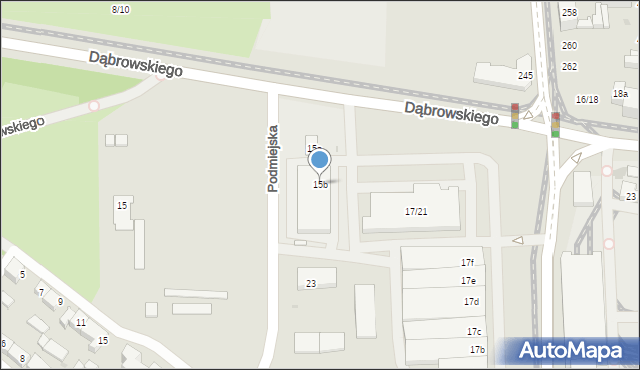 Łódź, Dąbrowskiego Jarosława, gen., 15b, mapa Łodzi