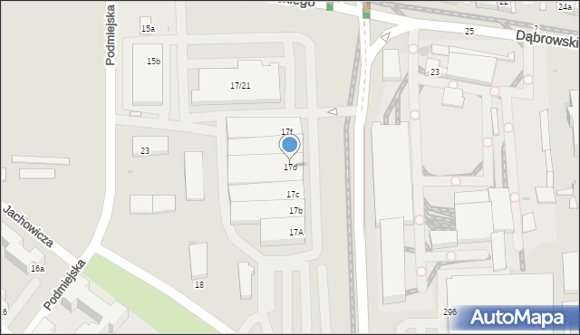 Łódź, Dąbrowskiego Jarosława, gen., 17d, mapa Łodzi