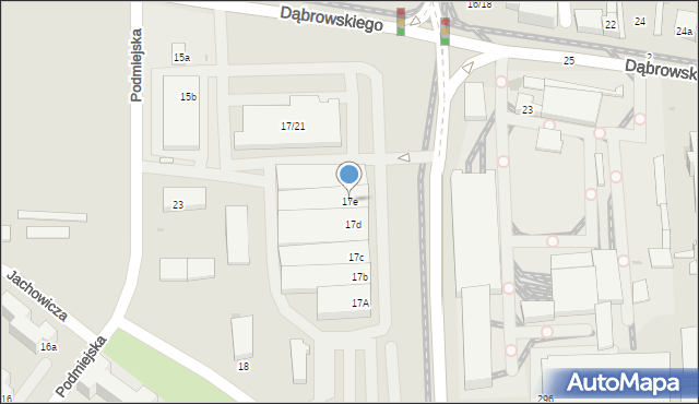 Łódź, Dąbrowskiego Jarosława, gen., 17e, mapa Łodzi