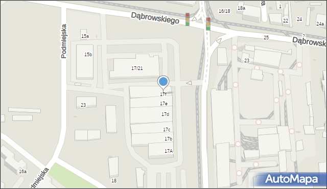 Łódź, Dąbrowskiego Jarosława, gen., 17f, mapa Łodzi