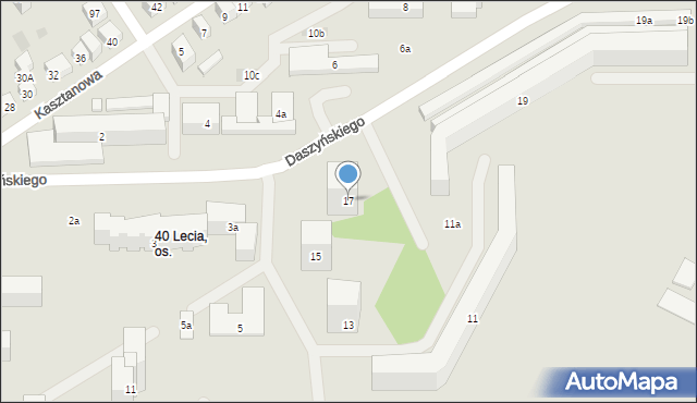 Lublin, Daszyńskiego Ignacego, 17, mapa Lublina