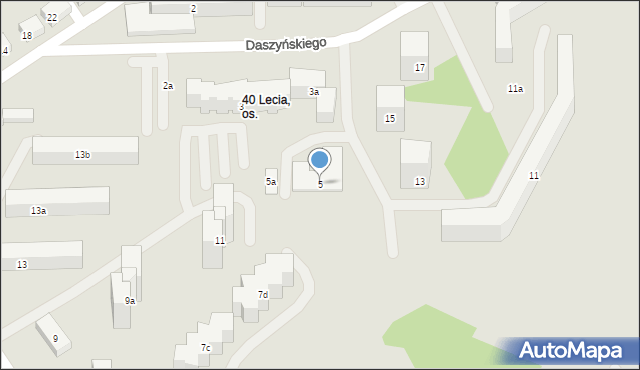 Lublin, Daszyńskiego Ignacego, 5, mapa Lublina