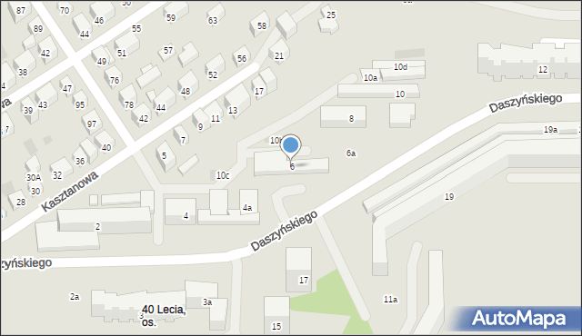 Lublin, Daszyńskiego Ignacego, 6, mapa Lublina