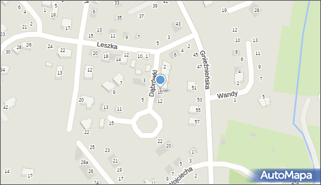 Lublin, Dąbrówki, 10, mapa Lublina