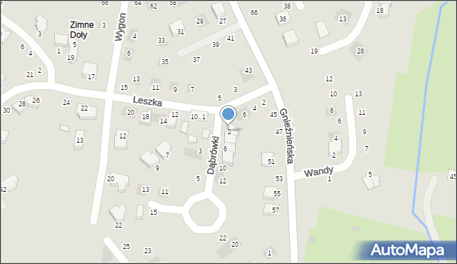 Lublin, Dąbrówki, 2, mapa Lublina