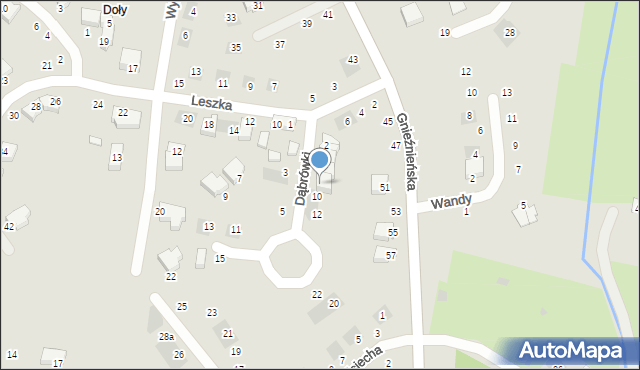 Lublin, Dąbrówki, 8, mapa Lublina