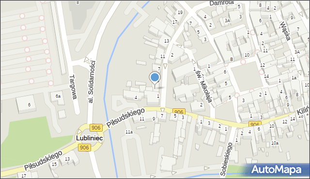 Lubliniec, Damrota Konstantego, ks., 3, mapa Lubliniec