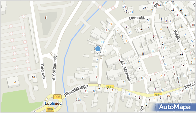 Lubliniec, Damrota Konstantego, ks., 9, mapa Lubliniec