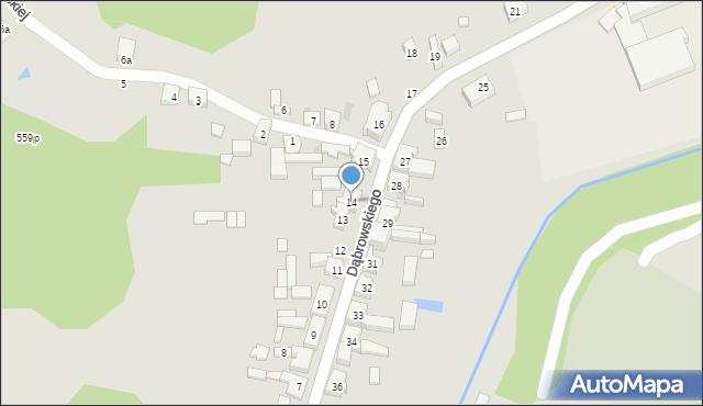 Miasteczko Krajeńskie, Dąbrowskiego, 14, mapa Miasteczko Krajeńskie