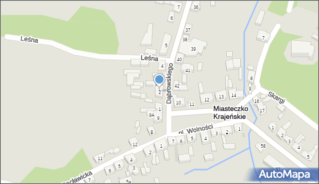 Miasteczko Krajeńskie, Dąbrowskiego, 2, mapa Miasteczko Krajeńskie