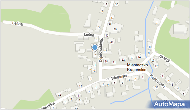 Miasteczko Krajeńskie, Dąbrowskiego, 2, mapa Miasteczko Krajeńskie