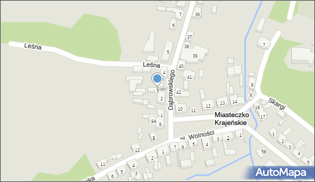 Miasteczko Krajeńskie, Dąbrowskiego, 3, mapa Miasteczko Krajeńskie