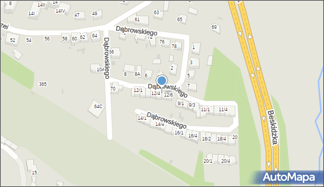 Mikołów, Dąbrowskiego Henryka, gen., 12/5, mapa Mikołów
