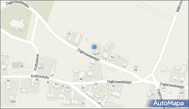 Minkowice Oławskie, Dąbrowskiego Henryka, gen., 4, mapa Minkowice Oławskie