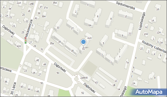 Mińsk Mazowiecki, Dąbrówki, 41, mapa Mińsk Mazowiecki