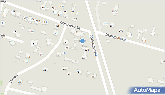 Mława, Daleka, 34A, mapa Mława