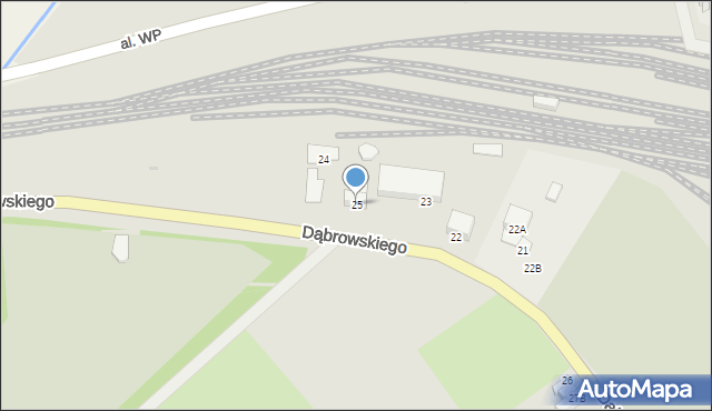 Morąg, Dąbrowskiego Henryka, gen., 25, mapa Morąg