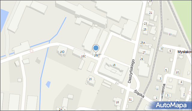 Mysłakowice, Daszyńskiego Ignacego, 16b, mapa Mysłakowice