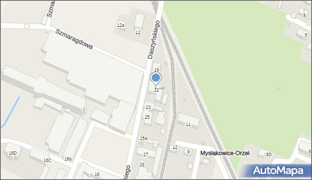 Mysłakowice, Daszyńskiego Ignacego, 21, mapa Mysłakowice