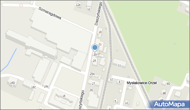 Mysłakowice, Daszyńskiego Ignacego, 23, mapa Mysłakowice