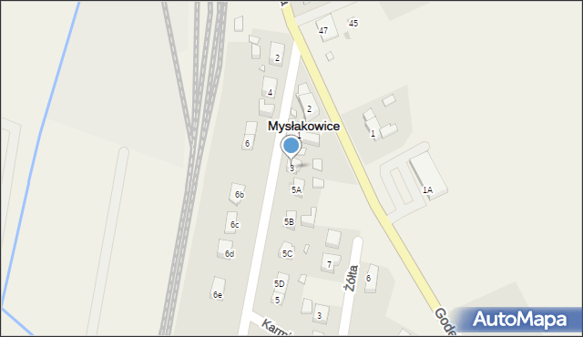 Mysłakowice, Daszyńskiego Ignacego, 3, mapa Mysłakowice