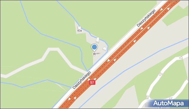 Myślenice, Daszyńskiego Ignacego, 60, mapa Myślenice