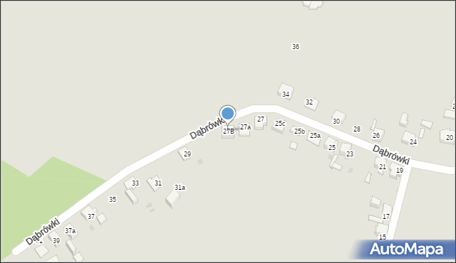 Mysłowice, Dąbrówki, 27B, mapa Mysłowice