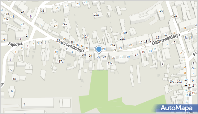 Nakło nad Notecią, Dąbrowskiego Henryka, gen., 27, mapa Nakło nad Notecią