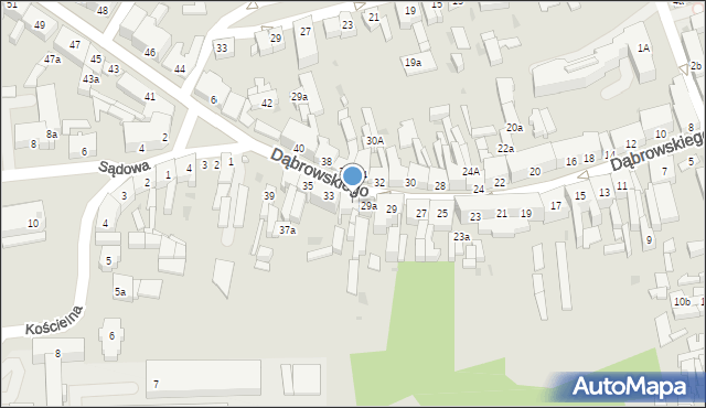 Nakło nad Notecią, Dąbrowskiego Henryka, gen., 31, mapa Nakło nad Notecią