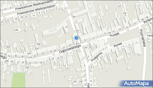 Nakło nad Notecią, Dąbrowskiego Henryka, gen., 8, mapa Nakło nad Notecią