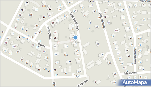 Nasielsk, Dąbrowskiego Henryka, gen., 14, mapa Nasielsk