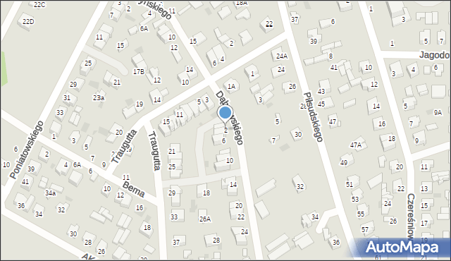 Nasielsk, Dąbrowskiego Henryka, gen., 2, mapa Nasielsk