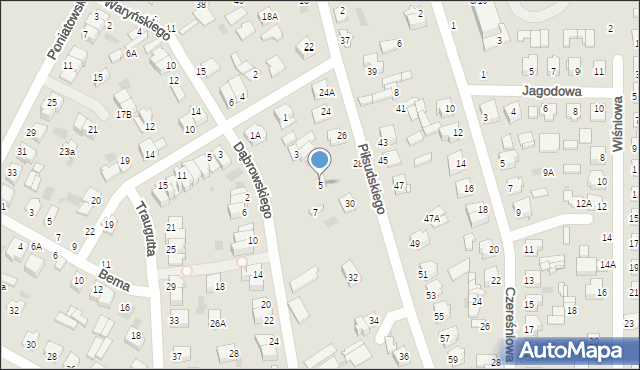 Nasielsk, Dąbrowskiego Henryka, gen., 5, mapa Nasielsk