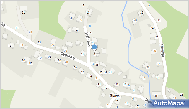 Nawojowa Góra, Dąbrówki, 2, mapa Nawojowa Góra