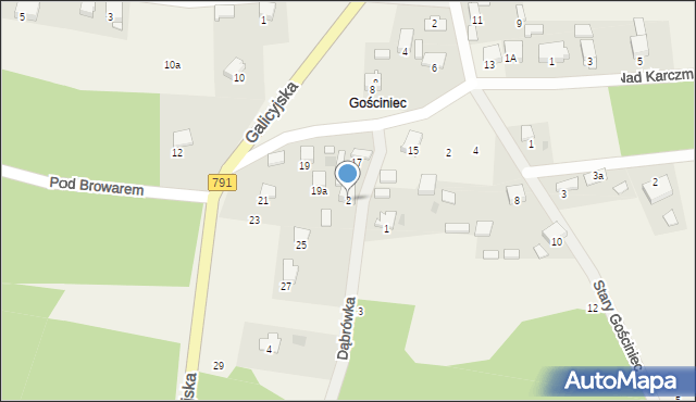 Niesułowice, Dąbrówka, 2, mapa Niesułowice