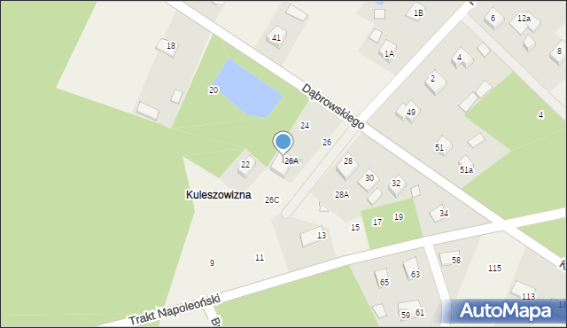 Niewodnica Kościelna, Dąbrowskiego, 26B, mapa Niewodnica Kościelna