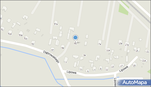Nisko, Dąbrowskiego Henryka, gen., 61, mapa Nisko
