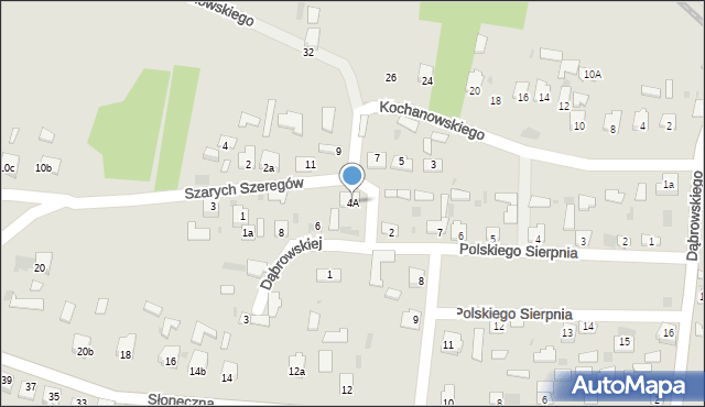 Nisko, Dąbrowskiej Marii, 4A, mapa Nisko