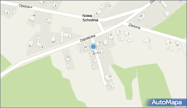 Nowa Schodnia, Daniecka, 15, mapa Nowa Schodnia