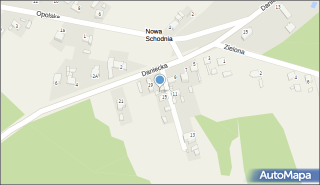 Nowa Schodnia, Daniecka, 17, mapa Nowa Schodnia