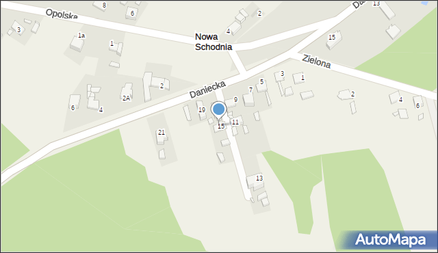 Nowa Schodnia, Daniecka, 17A, mapa Nowa Schodnia