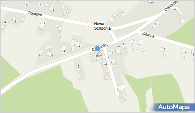 Nowa Schodnia, Daniecka, 19, mapa Nowa Schodnia