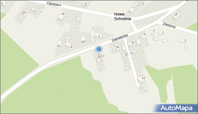 Nowa Schodnia, Daniecka, 21, mapa Nowa Schodnia