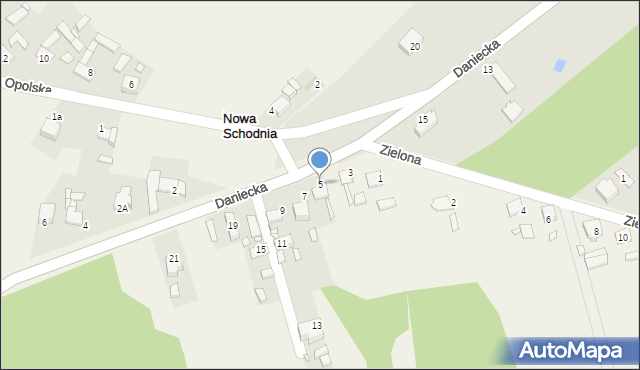 Nowa Schodnia, Daniecka, 5, mapa Nowa Schodnia