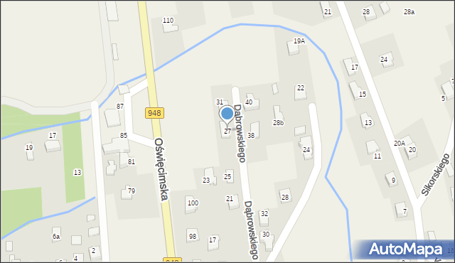 Nowa Wieś, Dąbrowskiego Henryka, gen., 27, mapa Nowa Wieś