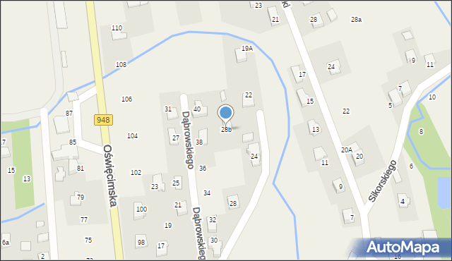 Nowa Wieś, Dąbrowskiego Henryka, gen., 28b, mapa Nowa Wieś