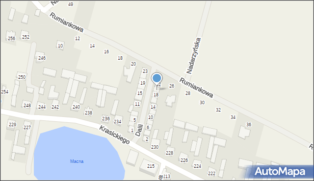 Nowa Wola, Dalii, 20, mapa Nowa Wola