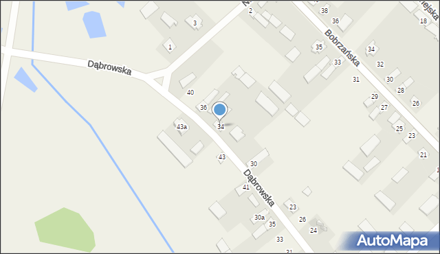 Nowy Dwór, Dąbrowska, 34, mapa Nowy Dwór