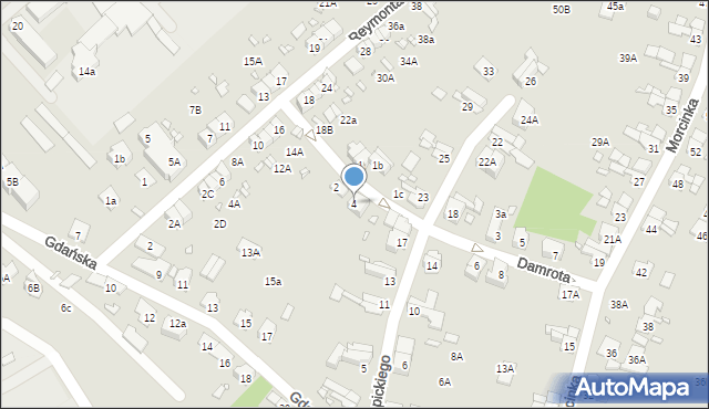 Nysa, Damrota Konstantego, 4, mapa Nysy